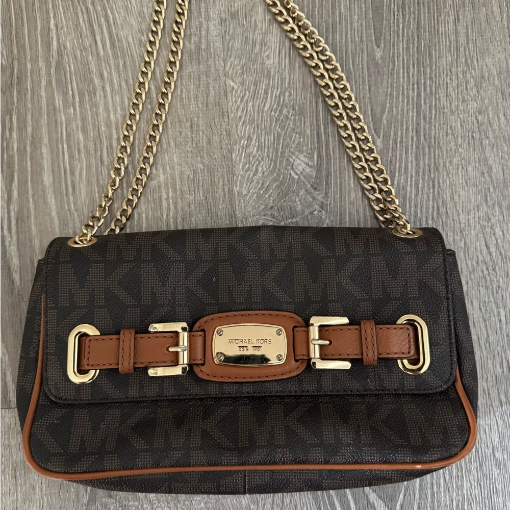 Michael Kors Hamilton Signature Logo Print Jet Set Travel Shoulder Bag - Picture 1 of 4
